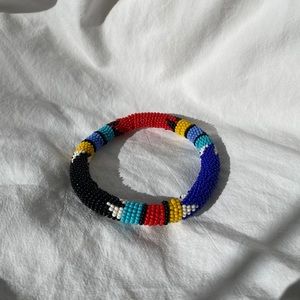 Beaded African Massai Bangle / Bracelet Handmade
